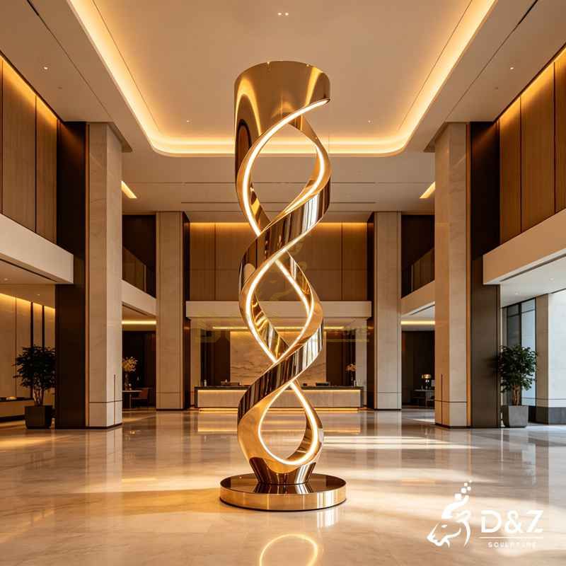 modern spiral led floor lamp