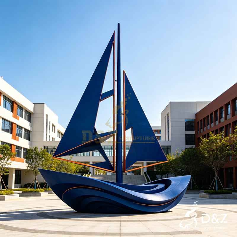 metal sailboat sculpture