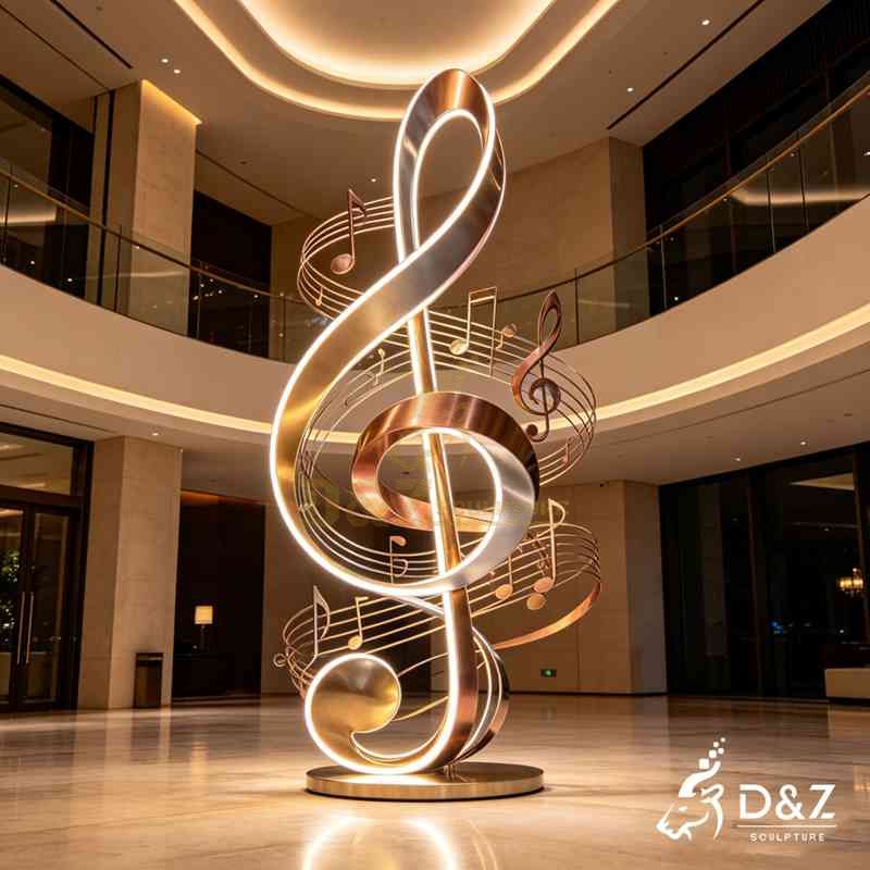 Large Modern Metal Music Note Floor Lamp for Hotel DZJ-750