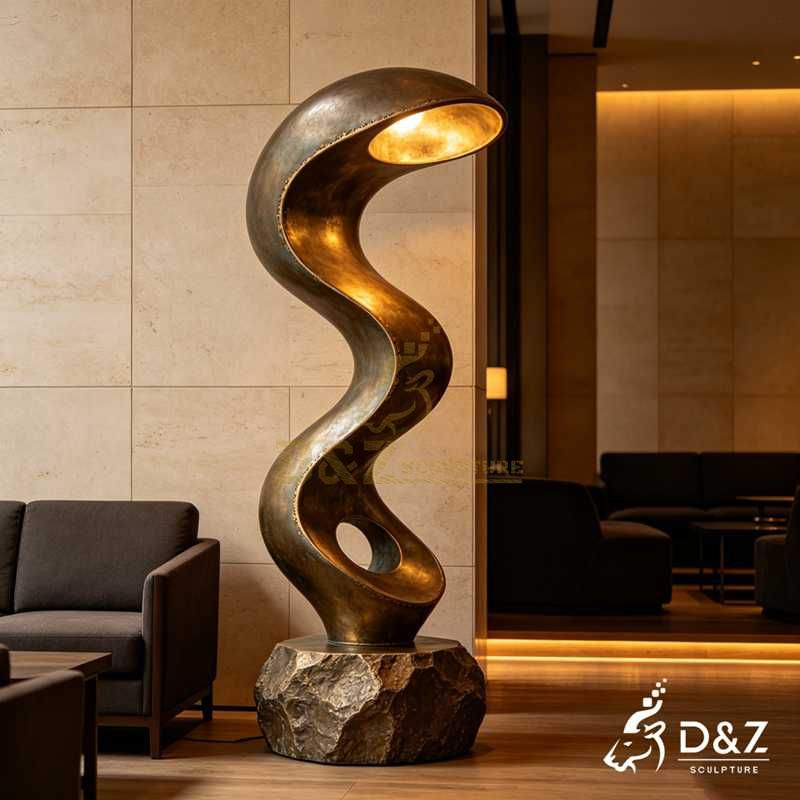 large curved floor lamp