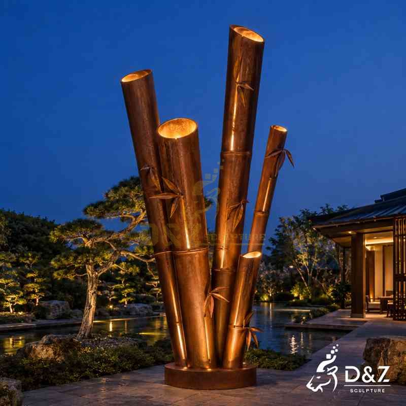 large bamboo floor lamp