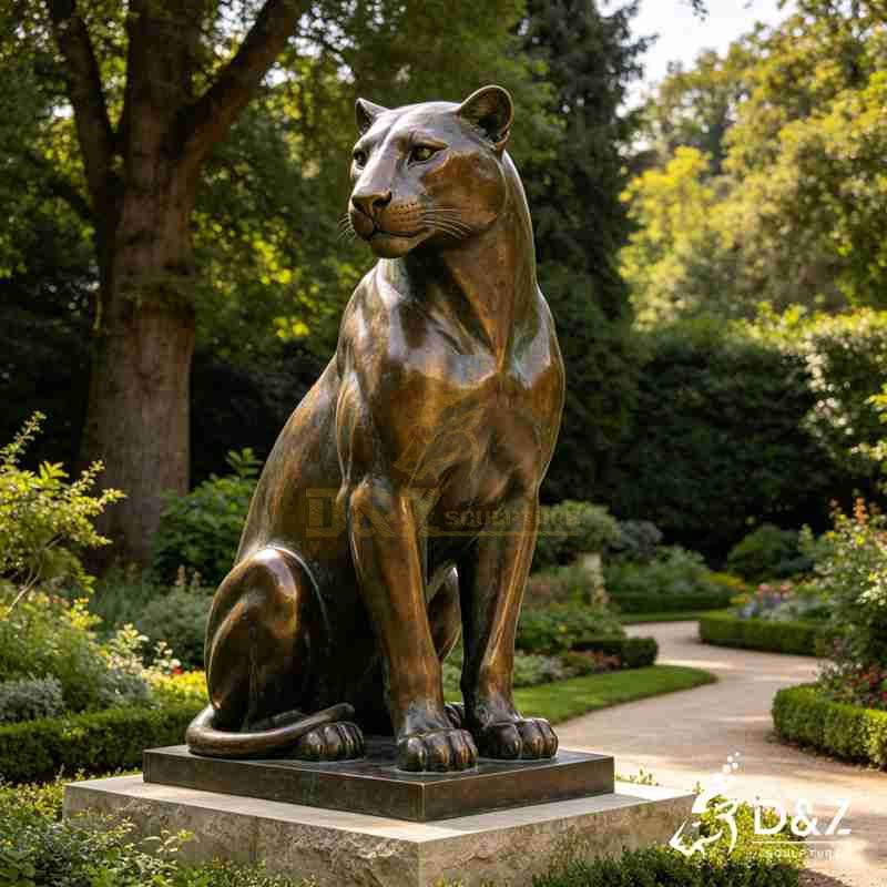 sitting leopard statue4