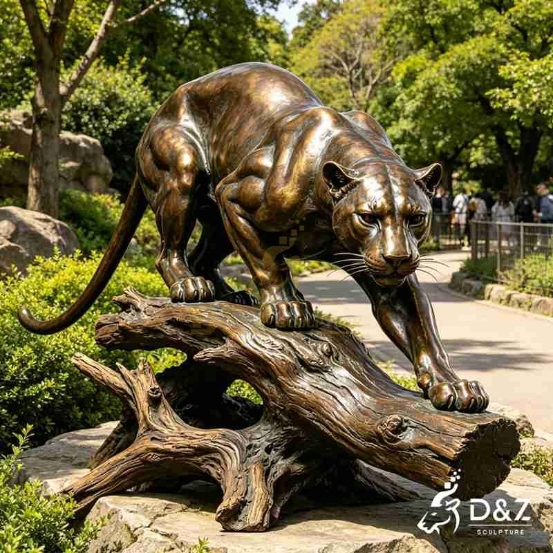 large leopard statue