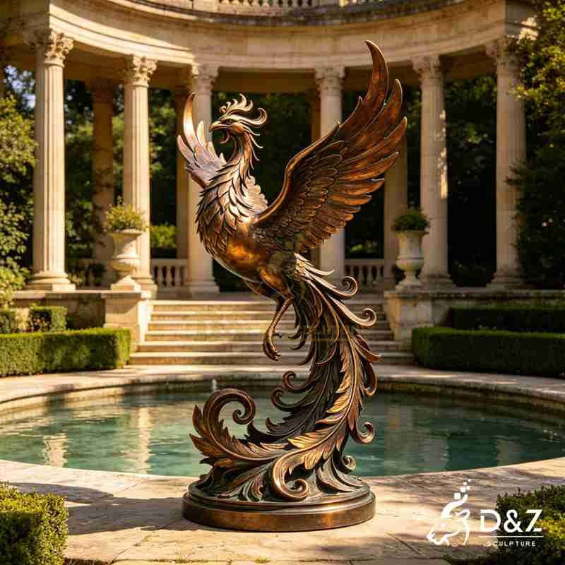 large phoenix statue