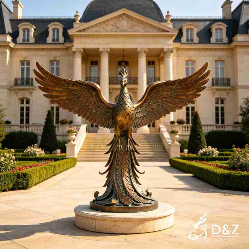 outdoor phoenix statue