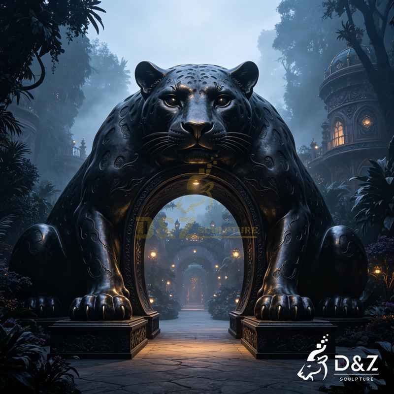 black leopard statue2