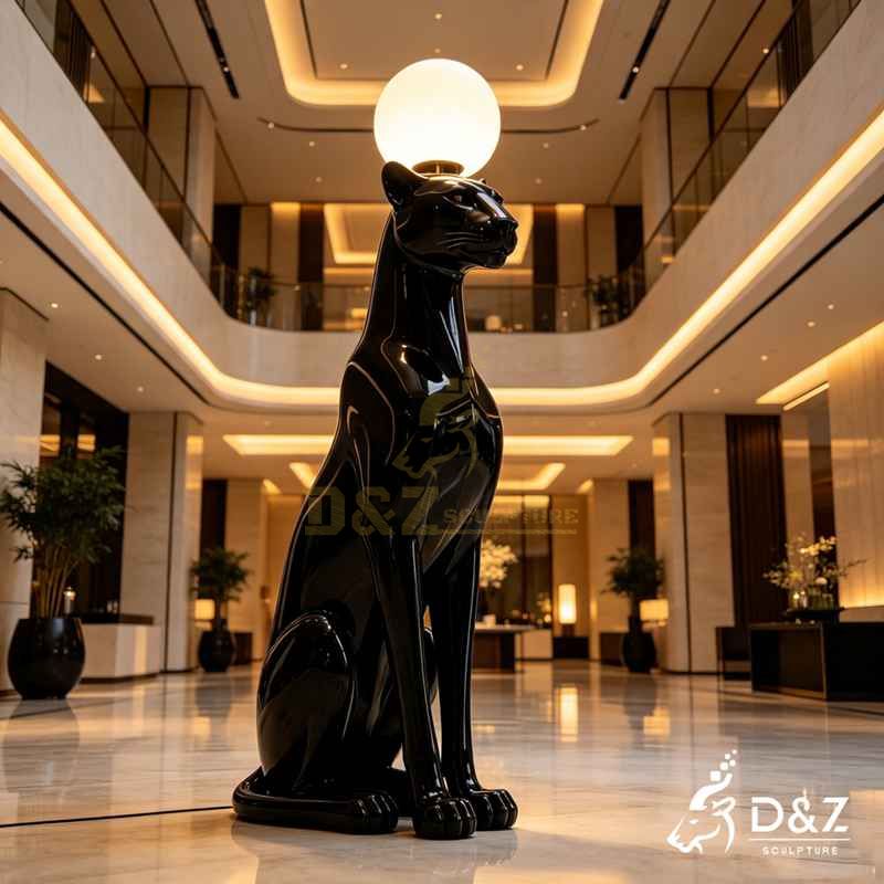 black leopard sculpture