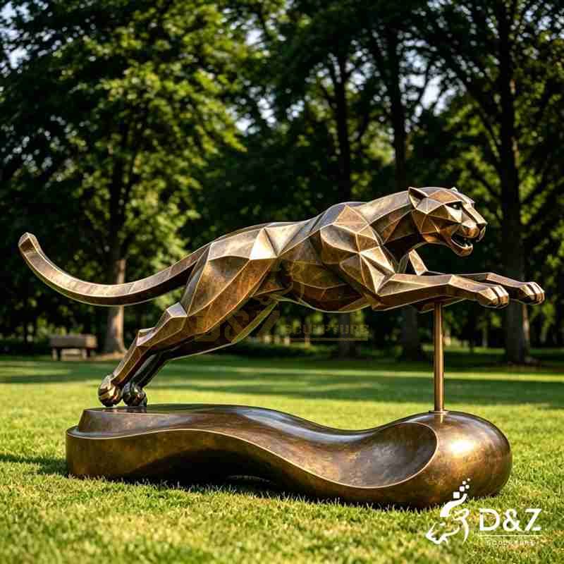 large leopard statue