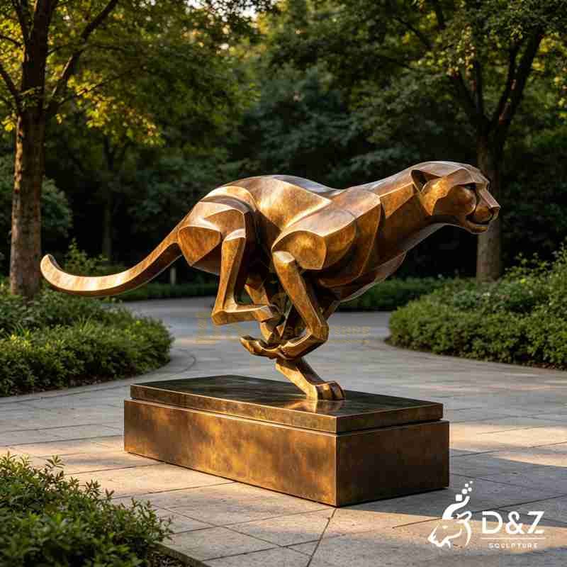 outdoor leopard statue