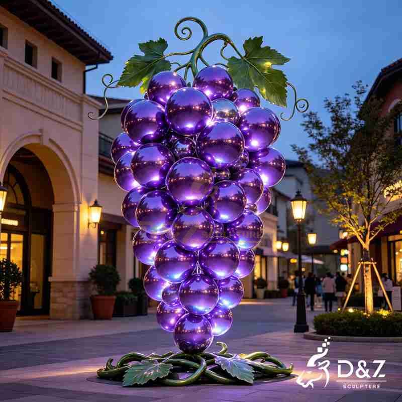 Large Metal Grape Floor Lamp Sculpture for Outdoor DZJ-777