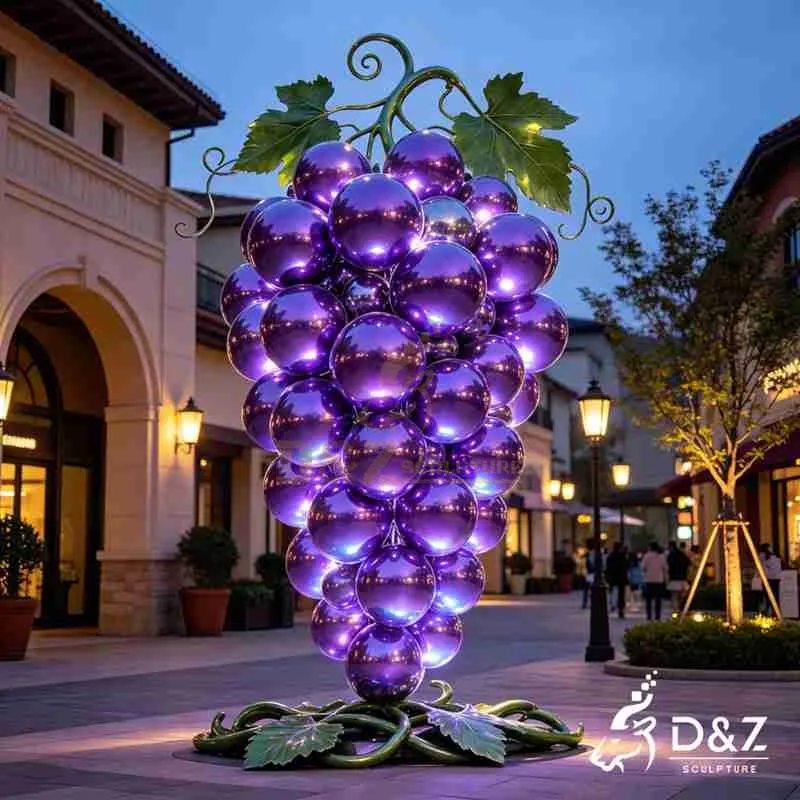 Large Metal Grape Floor Lamp Sculpture for Outdoor DZJ-777