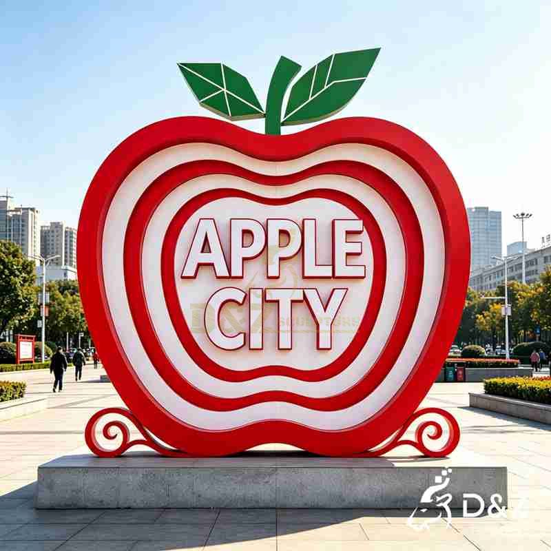 red apple sculpture3