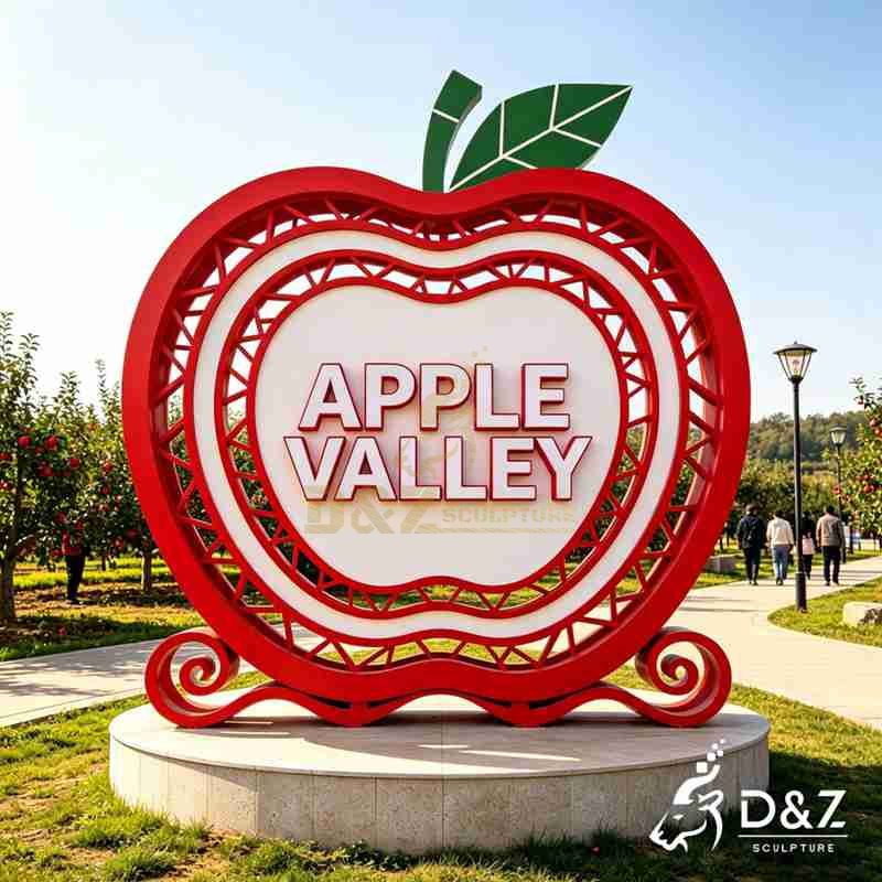 red apple sculpture4