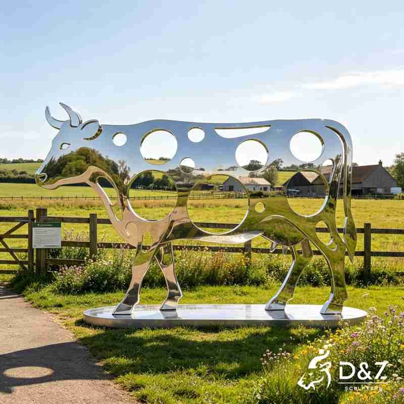 metal cow sculpture2
