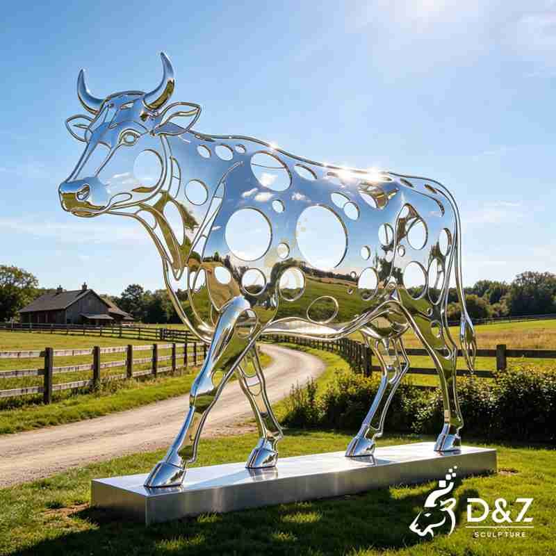 metal cow sculpture4