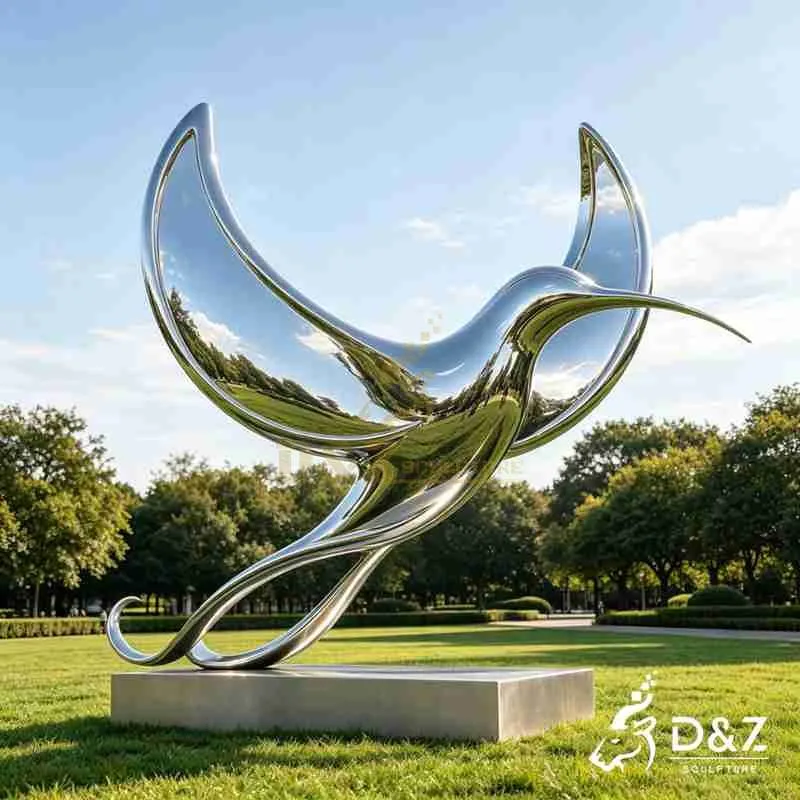 Large Abstract Metal Flying Bird Sculpture for Garden DZJ-784