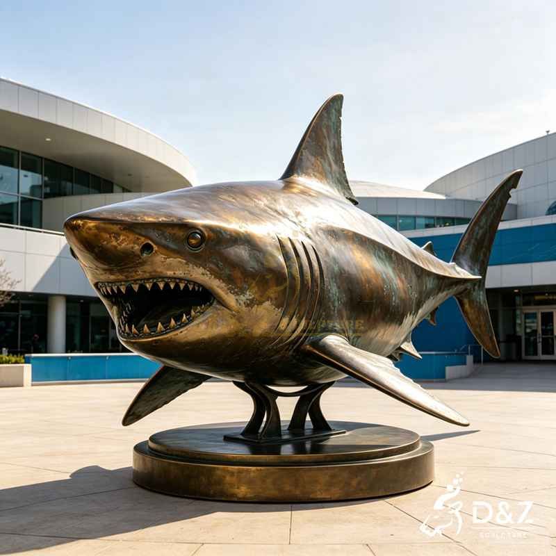 great white shark statue4