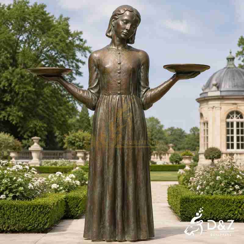 Large savannah bird girl statue for sale