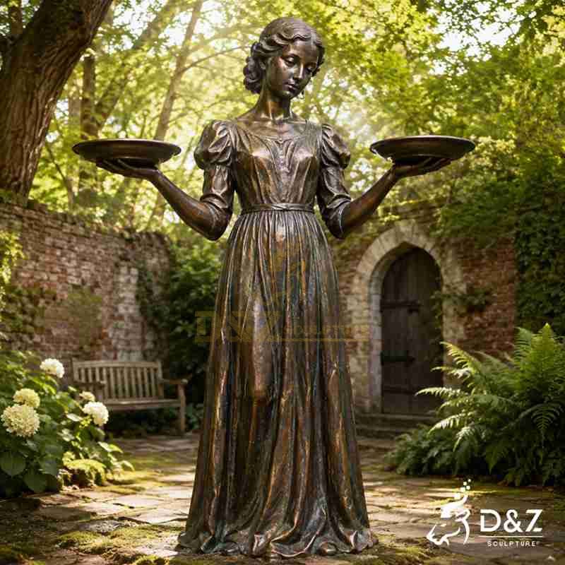 Large savannah bird girl statue for sale