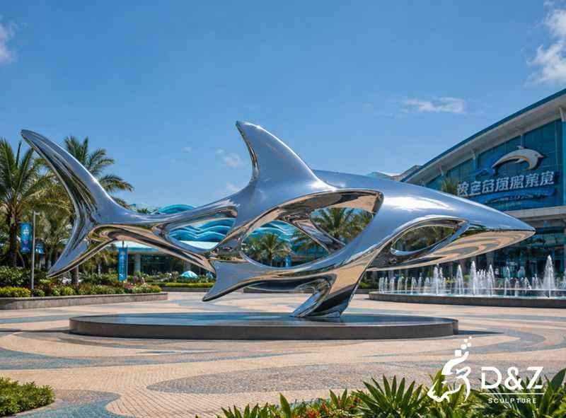 20 Bronze & Metal Shark Sculptures: Marine-Themed Installation Solutions