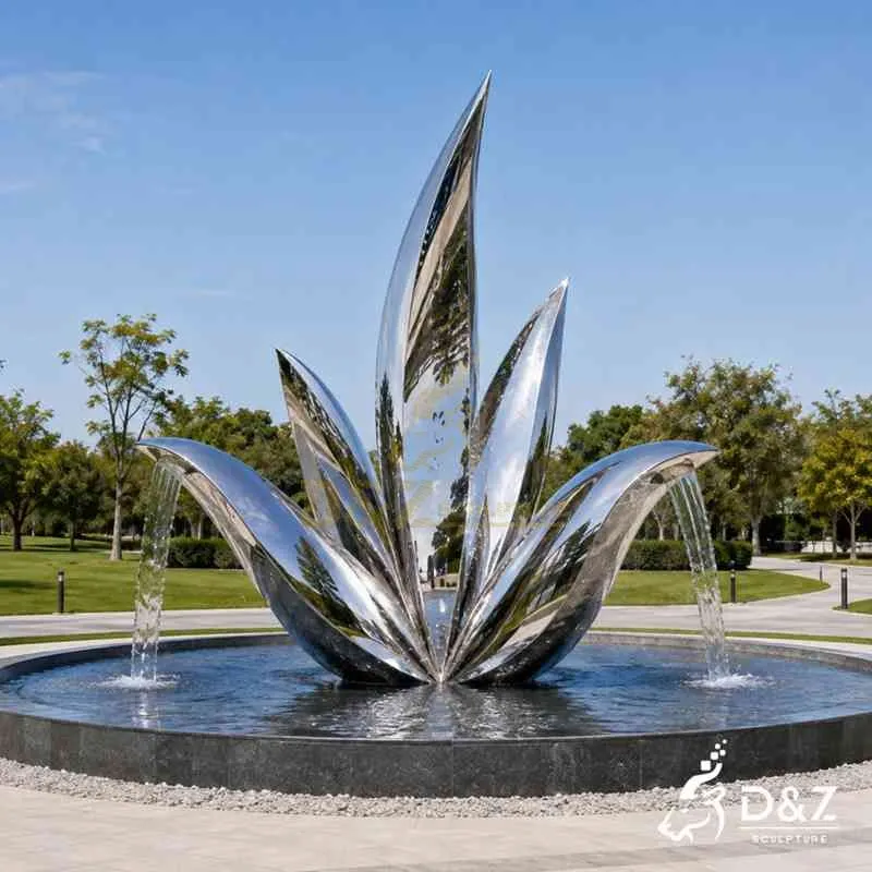 Metal Lotus Water Fountain for Outdoor DZJ-807