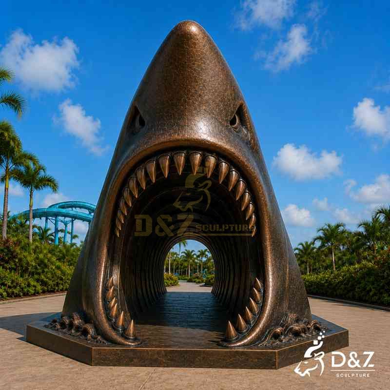 scary shark statue2