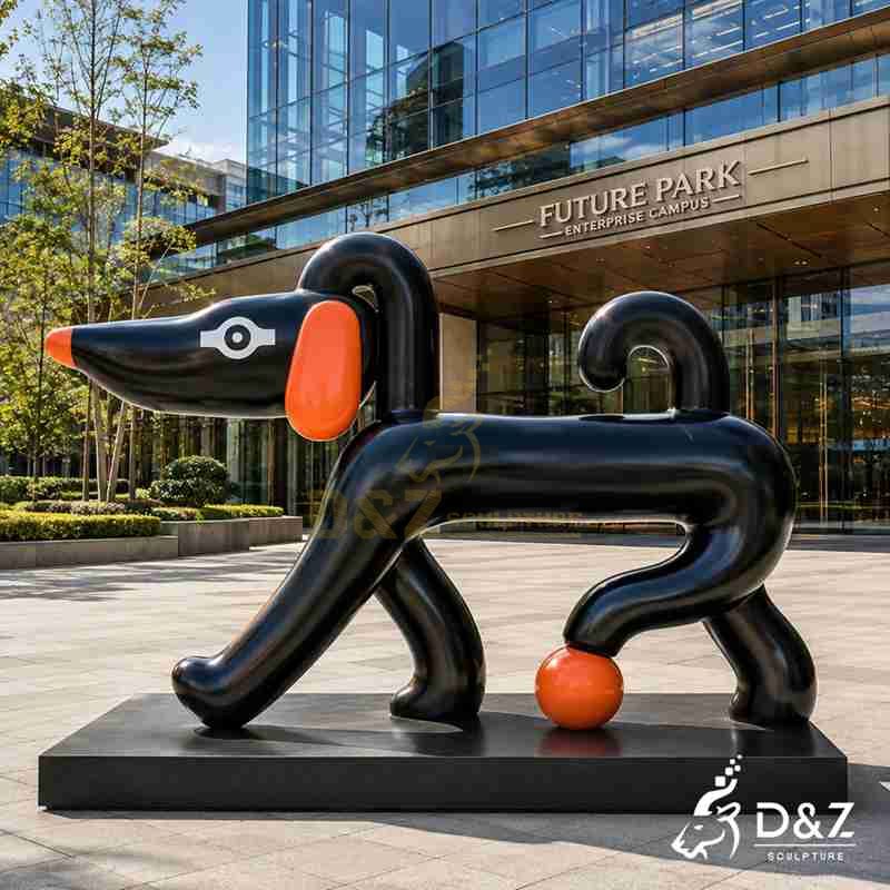 abstract dog sculpture