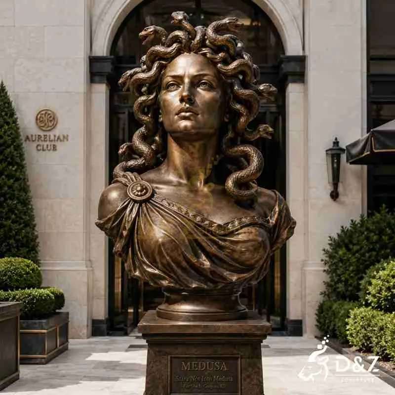 Large Modern Bronze Medusa Bust Statue for Sale DZJ-814