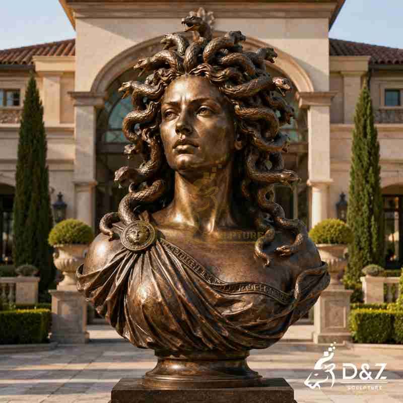 bronze medusa statue