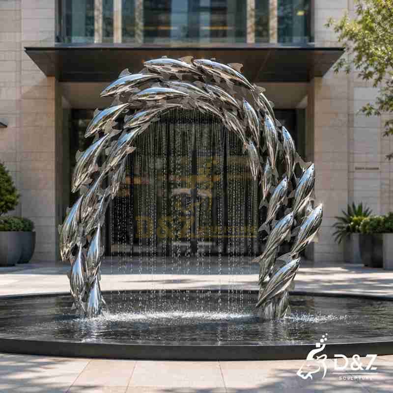 outdoor fish fountain