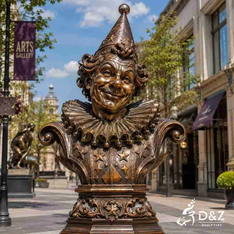 Large Bronze Clown Statue | Bust Sculpture for Sale DZJ-816