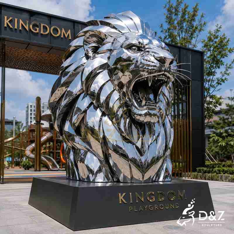 modern lion sculpture