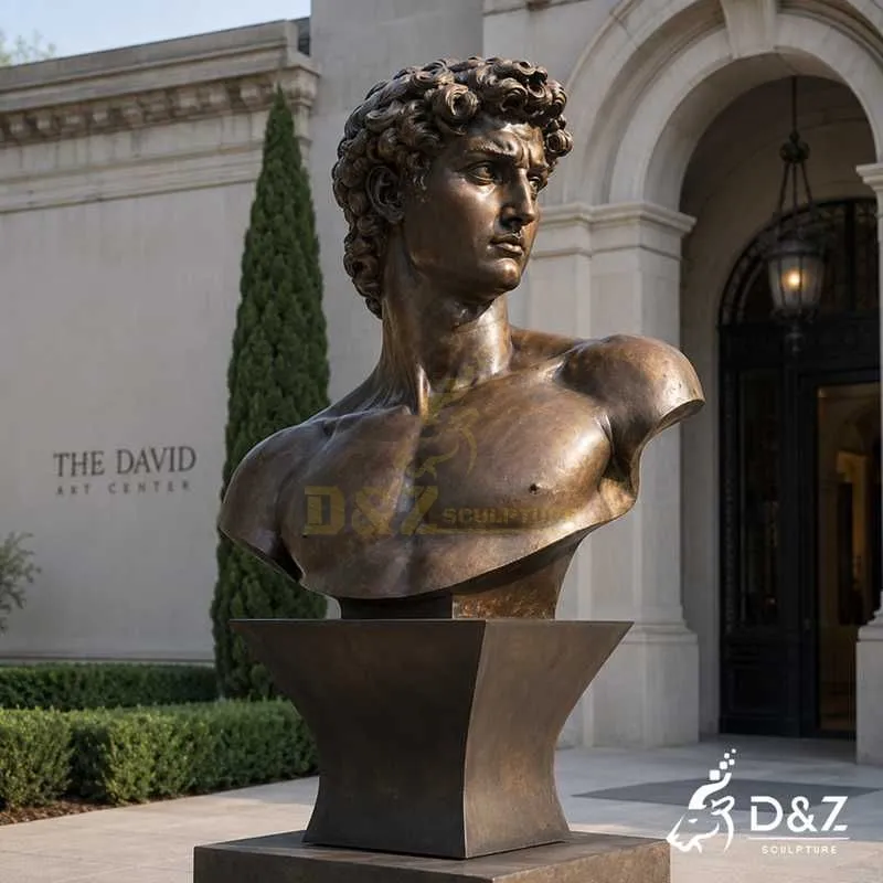 Large Bronze David Bust Statue for Outdoor DZJ-818