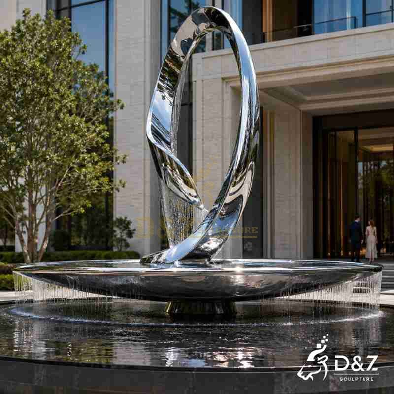 Large Modern Metal Round Fountain for Outdoor DZJ-823