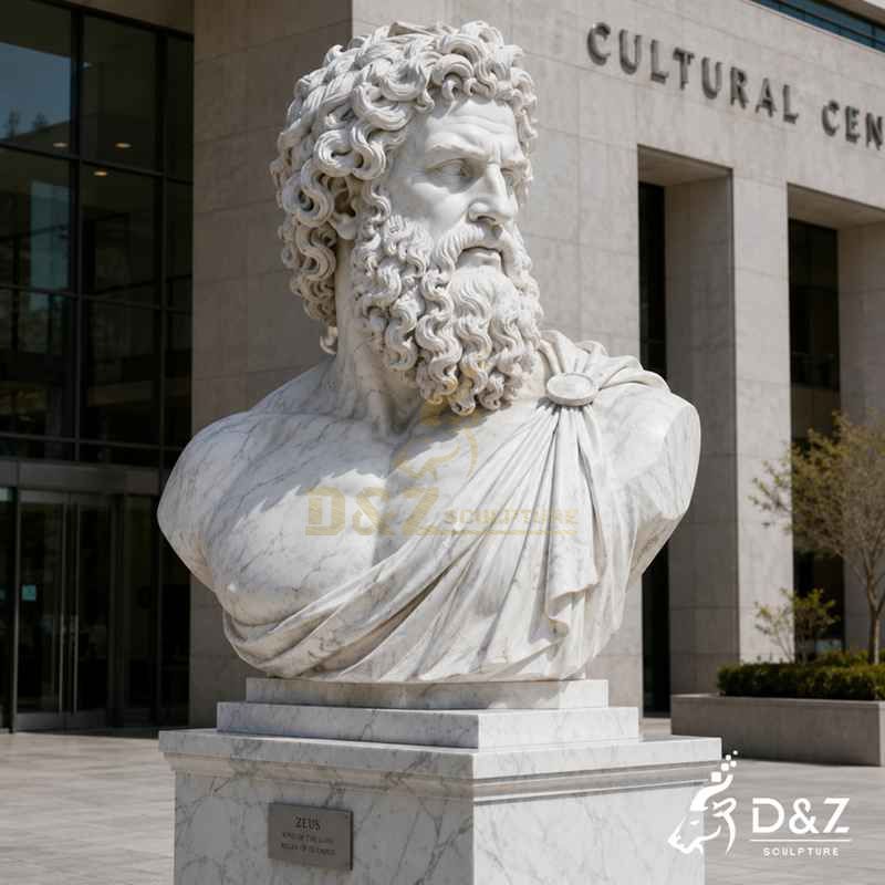 zeus face statue
