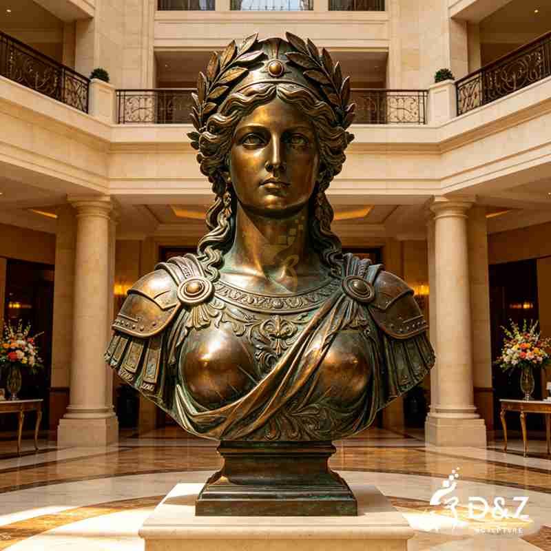 bronze athena statue