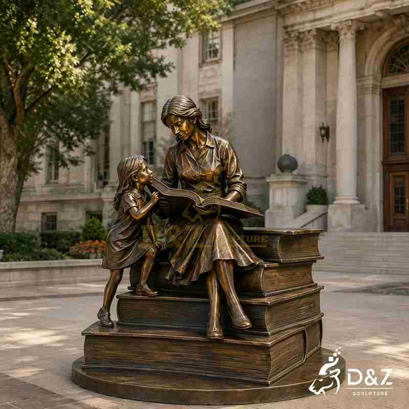 mother and daughter statue