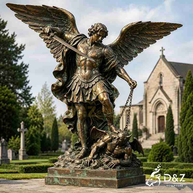 Large Bronze Archangel Michael Statue for Outdoor DZJ-835