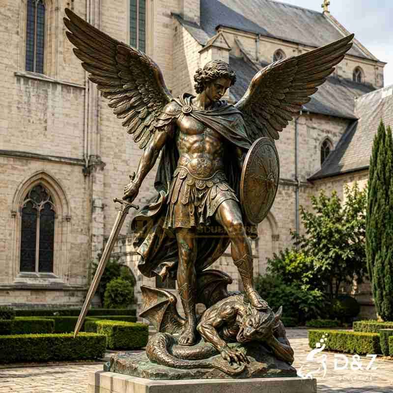 large archangel michael statue