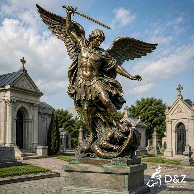 archangel michael outdoor statue