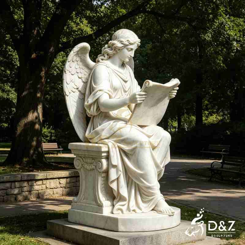 sitting angel garden statue