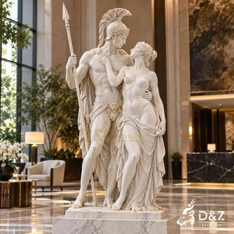 Mars and Venus Statue | Marble Roman Love and War Statue DZJ-845