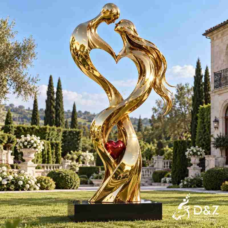 golden love sculpture