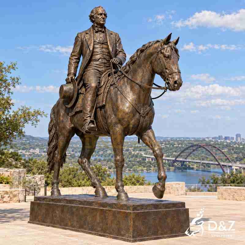 Sam Houston Statue on Horse | Large Bronze Equestrian Statue DZJ-860