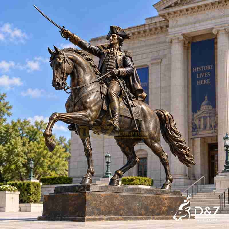 George Washington Equestrian Statue | Large Bronze Monument DZJ-863