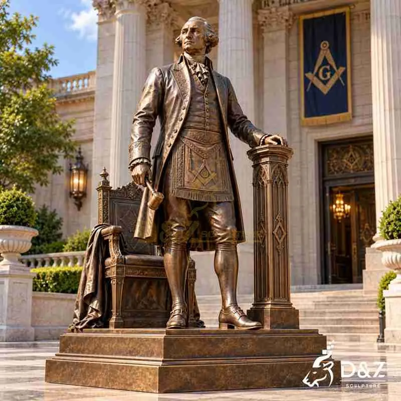 George Washington Masonic Statue | Custom Bronze Sculpture DZJ-865