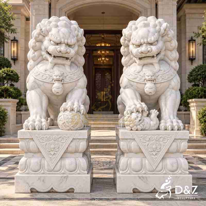 marble foo dog statues3