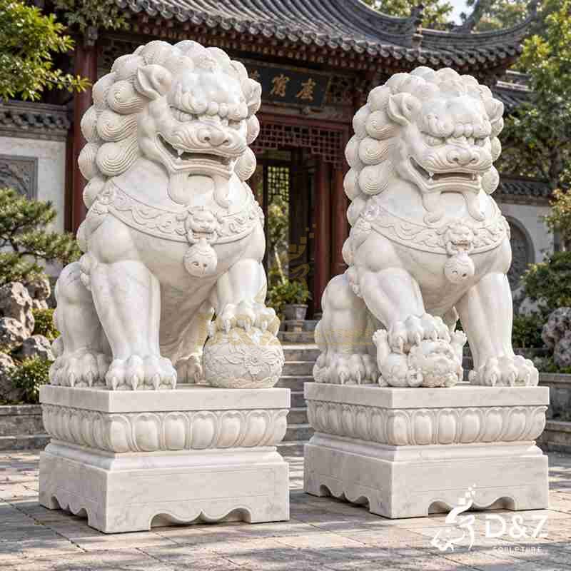 marble foo dog statues4