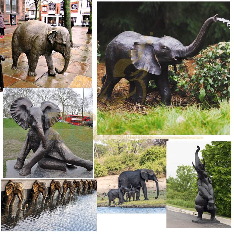 Life Size Bronze Elephant Statue