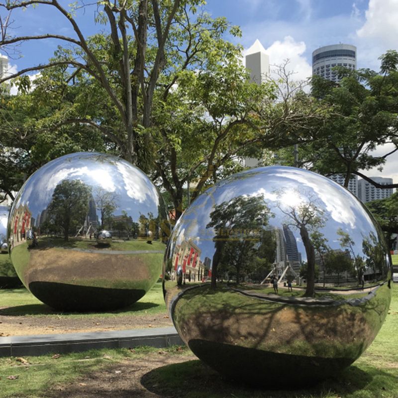 Stainless steel sphere sculpture